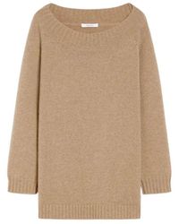 Max Mara - Schulterfreier woll-kaschmir-strickpullover - Lyst