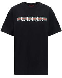 Gucci - Camiseta De Punto De Algodón Estampado, Talla - Lyst