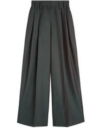 Jil Sander - Broeken ,Groen ,Groene Broek Met Wijde Pijpen - Lyst