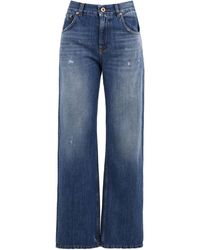 Aspesi - Jeans ,Blauw ,Denim Denim 5-Pocket Straight Leg Broek - Lyst