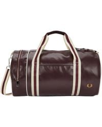 Fred Perry - Barrel Tas Rugzak Laurel Borduurwerk Zwart - Lyst