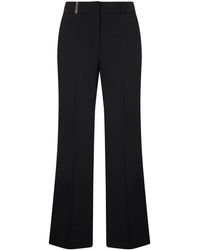 Peserico - Broeken ,Zwart ,Katoen Flared Broek Met Achterzakken - Lyst