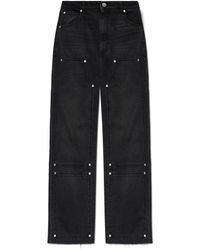 44 Label Group - Jeans ,Zwart ,Katoen Jeans Met Onafgewerkte Zomen - Lyst