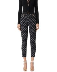 Elisabetta Franchi - Diamantmuster crepe hose - Lyst