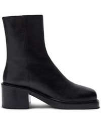 Aeyde - Schwarze Leder Teddy Kalb Stiefel - Lyst