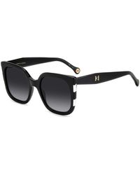 Carolina Herrera - Black white/grey shaded sunglasses - Lyst