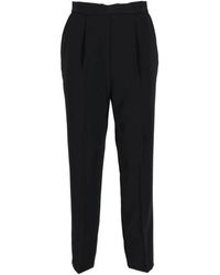 Pinko - Broeken ,Zwart ,Leer Soft Fit Broeken - Lyst