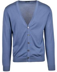 Drumohr - Truien & Vesten ,Blauw ,Katoen Katoenen Cardigan - Lyst