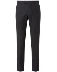 Incotex - Broeken ,Grijs ,Wol Slim Fit Gewassen Flanellen Pantalon - Lyst