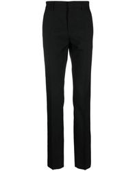 Versace - Pantaloni slim-fit in lana nera - Lyst