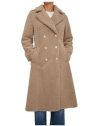 Guess - Lange Jas Van Imitatiebont - Lyst