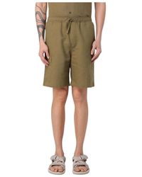 Colmar - Weiße Leinen-Cargo-Shorts Mit Kordelzug - Lyst