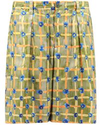 Marni - Multicolor seiden bermuda shorts - Lyst