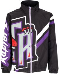 Mitchell & Ness - Jassen ,Zwart ,Polyester Toronto Raptors Windbreaker Jas - Lyst