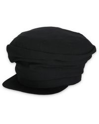 Yohji Yamamoto - Cappello di lana nero con visiera per donne - Lyst