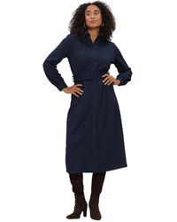 Pom - Kleedjes ,Blauw ,Leer Demi Jurk - Lyst