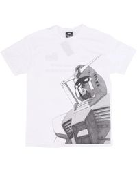 Huf - Tops ,Wit ,Katoen Gundam Wit T-Shirt Korte Mouw - Lyst