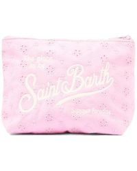 MC2 Saint Barth - Tassen ,Roze ,Katoen Aline Sangallo Katoenen Clutch - Lyst