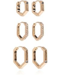 AllSaints - Set Aus Drei Paar Ohrringen - Lyst