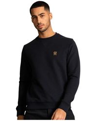 Belstaff - Hoodies & Sweatvesten ,Blauw ,Katoen Trainingsshirt - Lyst