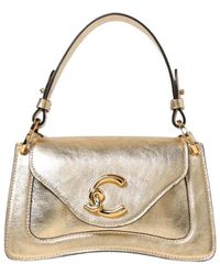 Coccinelle - Schwarze Metallic-Handtasche Mit Griff - Lyst