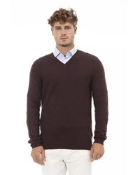 Alpha Studio - Elegant merino wool v-neck sweater - Lyst