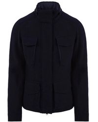 Aspesi - Jassen ,Blauw ,Katoen Light Jacket - Lyst
