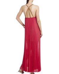 BCBGMAXAZRIA Brynna Fuchsia Sleeveless Maxi Dress M - Rood