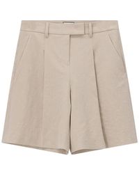 Seductive - Korte Broeken ,Bruin ,Linnen Casual Shorts - Lyst