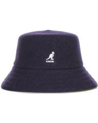 Kangol - Accessoires ,Blauw ,Wol Wol Bucket Hoed - Lyst
