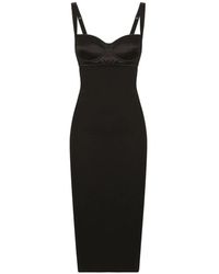 Dolce & Gabbana - Schwarze kleider für frauen,schwarzes bustier-kleid mit offenem rücken - Lyst