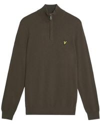 Lyle & Scott - Mid Knits Cotton Merino Quarter Zip Jumper - Lyst