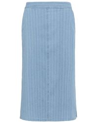 Part Two - Rokken ,Blauw ,Denim Gestreepte Denim Rok - Lyst