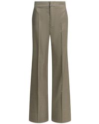 Sa Su Phi - Broeken ,Bruin ,Wol Wide-Leg Tailored Broeken - Lyst