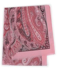 Etro - Sciarpa rosa bufanda - Lyst