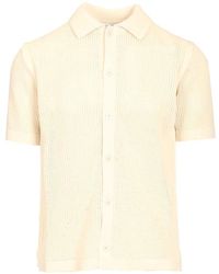 Maison Kitsuné - Open Gebreid Vest Met Korte Mouwen - Lyst