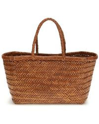 Dragon Diffusion - Tassen ,Bruin ,Leer Buffalo Leather Handbag Met Top Handvat - Lyst