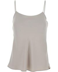 Herno - Tops ,Polyester Top Met Ronde Hals - Lyst