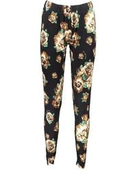 Roberto Cavalli - Zwarte Bedrukte Leggings Met Elastische Taille - Lyst