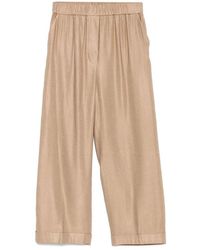 Peserico - Hellbraune gerade hose - Lyst