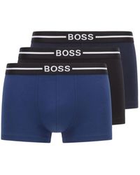 HUGO - Ondergoed ,Veelkleurig ,Katoen Set Van 3 Boxershorts - Lyst