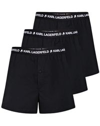 KARL LAGERFELD - Ondergoed ,Zwart ,Katoen Boxer Briefs 3-Pack - Lyst
