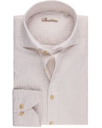 Stenströms - Overhemden ,Roze ,Katoen Gestreepte Twill Overhemd - Lyst