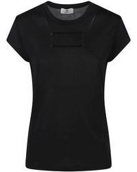 Elisabetta Franchi - Lässiges baumwoll t-shirt - Lyst
