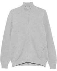 Fedeli - Truien & Vesten ,Grijs ,Wol Rond Hals Gebreid - Lyst