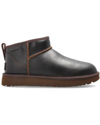 UGG - Schoenen ,Bruin ,Leer Sneeuwlaarzen Klassiek Ultra Mini - Lyst