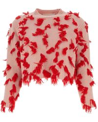Jil Sander - Rosa wollpullover - stilvoll und gemütlich - Lyst