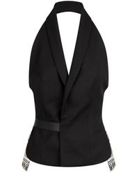 The Seafarer - Tops ,Zwart ,Wol Wool Sleeveless Top - Lyst