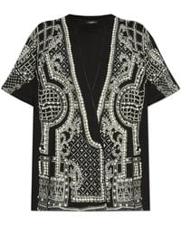 Balmain - T-shirt oversize con stampa - Lyst