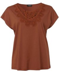 Via Appia Due - Braune Damenbluse, Zeitloses Design - Lyst